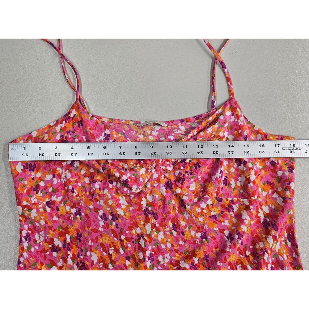 Marks & Spencer‎ Pink Floral Twist Front Spaghetti Strap Mini Slip Dress - Picture 5 of 6